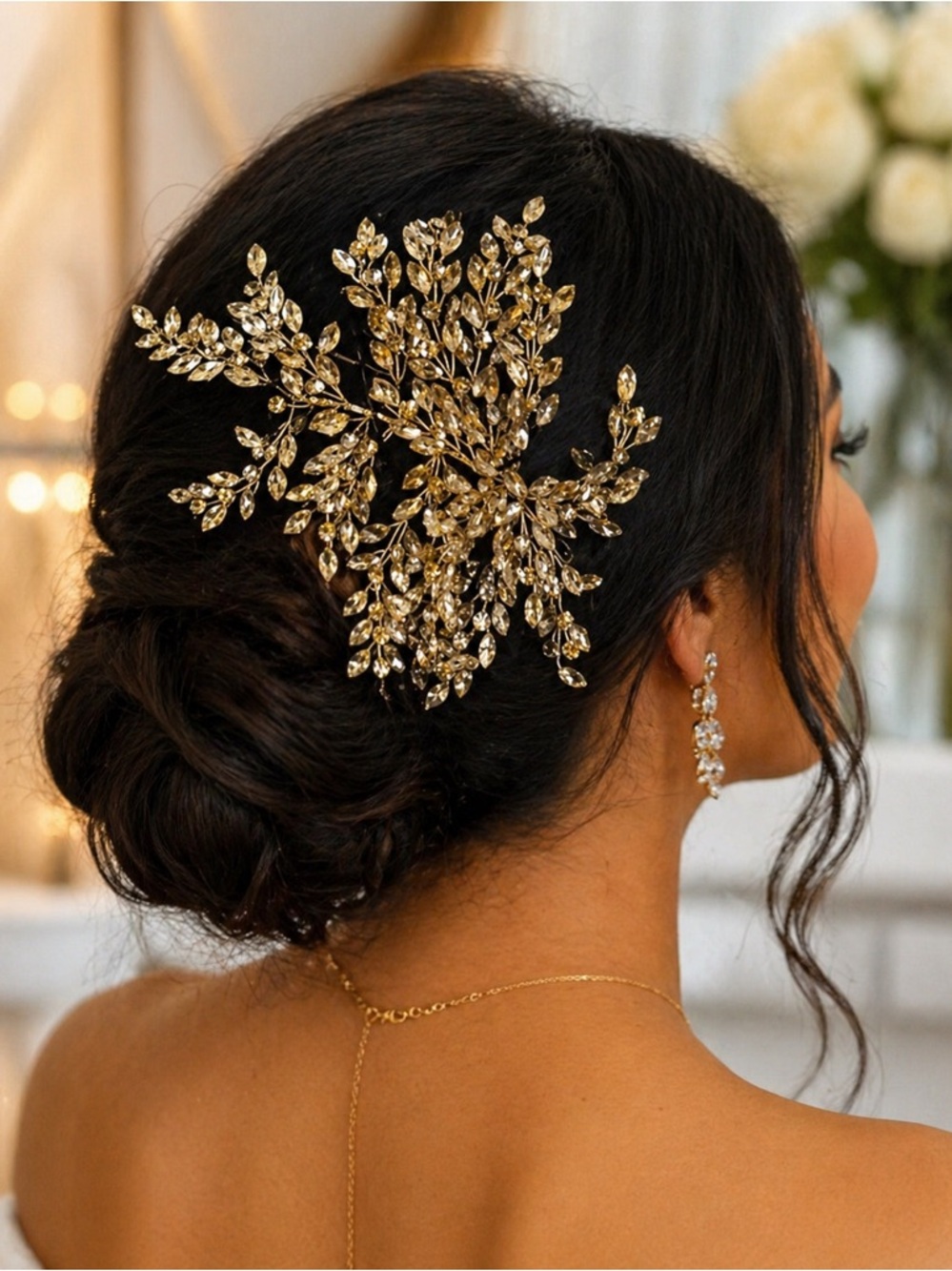 Silver Crystal Bridal Hair Comb - Elegant Wedding Hair Accessory